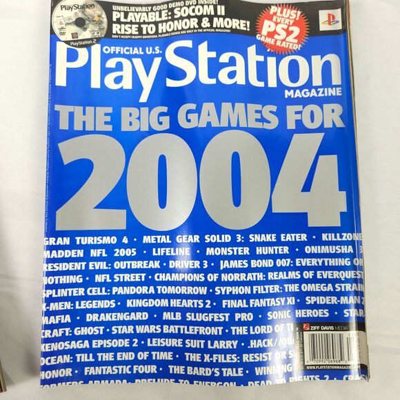 2004 Official US Playstation Magazine Lot 5 (3 with Demo Discs) Killzone Sly 2 - Picture 3 of 9
